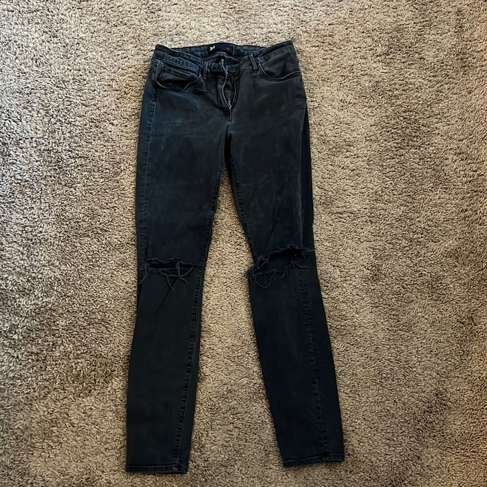 Charcoal distressed BDG jeans